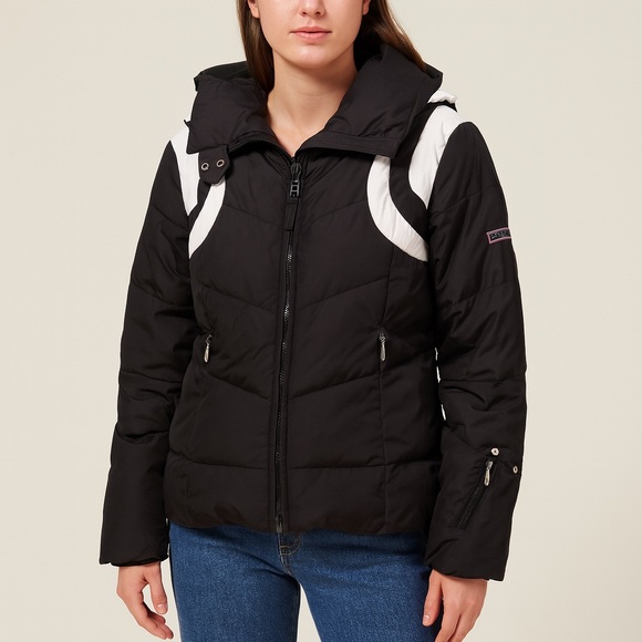 Bogner Fire + Ice Black and White Ski Puffer Coat